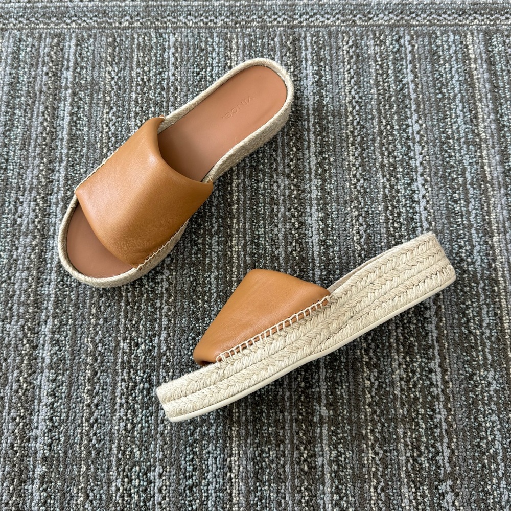 Vince | Jesse Leather Platform Espadrille Sandal